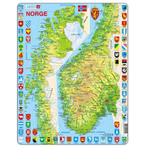 Larsen puslespill, norgeskart for barn