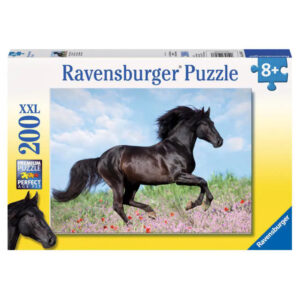 Puslespill av sort hest hingst Ravensburger