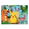 Pokemon puslespill med Pikachu, charmander, bulbasaur og squirtle