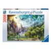 Ravensburger puslespill av dragenes rike. Et landskap med drager.